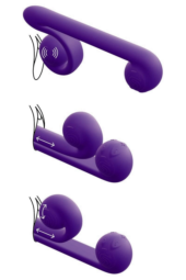 Уникальный фиолетовый вибромассажер-улитка для двойной стимуляции Snail Vibe - 4