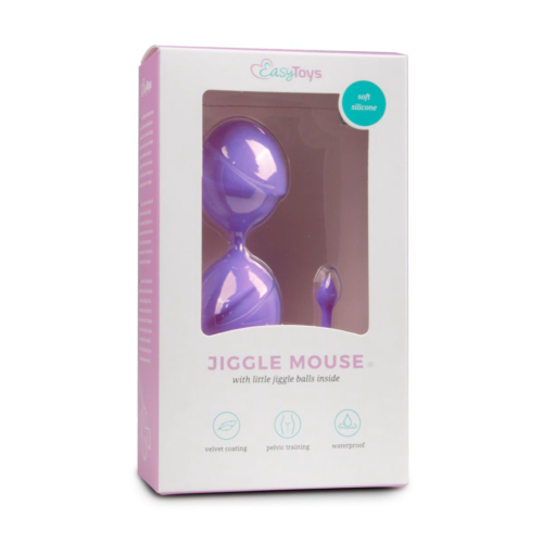 Фиолетовые вагинальные шарики Jiggle Mouse - 1