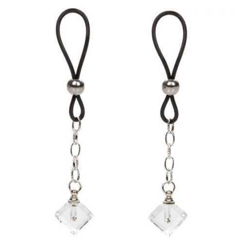 Прозрачные кристаллики-подвески на соски Non-Piercing Nipple Jewelry Crystal Gem - 0