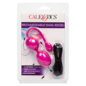Розовые вагинальные шарики с вибрацией Rechargeable Dual Kegel - 3