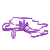Фиолетовая вибробабочка на ремешках Silicone Remote Venus Butterfly - 0