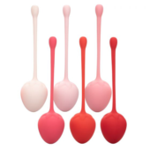 Набор из 6 вагинальных шариков-клубничек Kegel Training Set Strawberry - 0