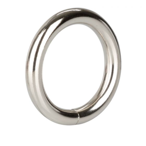 Серебристое эрекционное кольцо Silver Ring - 0