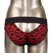 Красно-черные страпон-трусики Pegging Panty Set - размер L-XL - 1