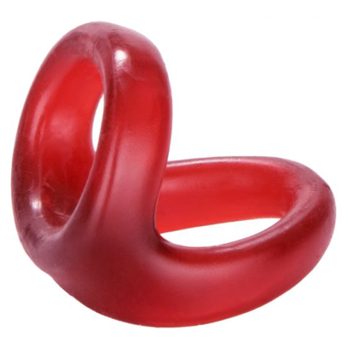 Красное эрекционное кольцо с подхватом COLT Snug Tugger - 1