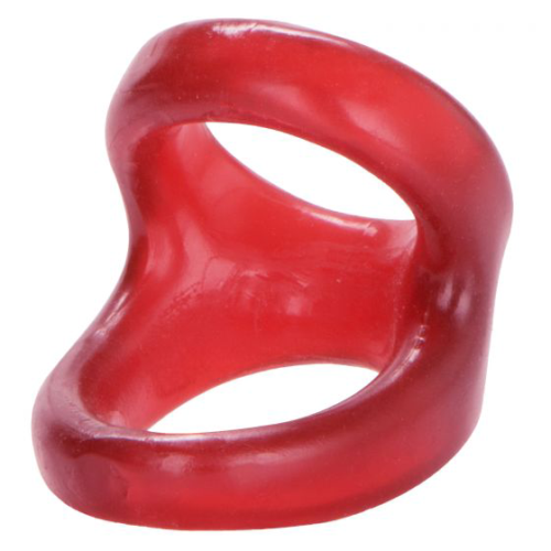 Красное эрекционное кольцо с подхватом COLT Snug Tugger - 0