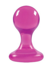 Розовая анальная пробка Luna Balls на присоске - 8,5 см. - 0