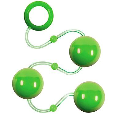 Зеленые анальные шарики Renegade Pleasure Balls - 0