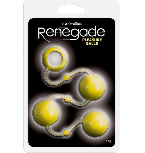 Желтые анальные шарики Renegade Pleasure Balls - 1