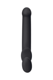 Черный безремневой страпон Silicone Bendable Strap-On XL - 2