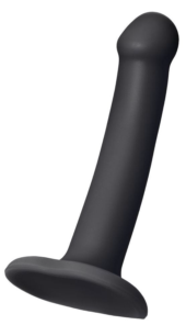 Черный фаллос на присоске Silicone Bendable Dildo S - 17 см. - 0