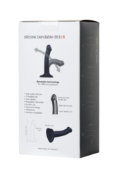Черный фаллос на присоске Silicone Bendable Dildo S - 17 см. - 13