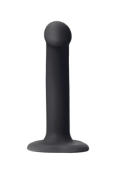 Черный фаллос на присоске Silicone Bendable Dildo S - 17 см. - 2