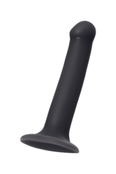 Черный фаллос на присоске Silicone Bendable Dildo M - 18 см. - 1