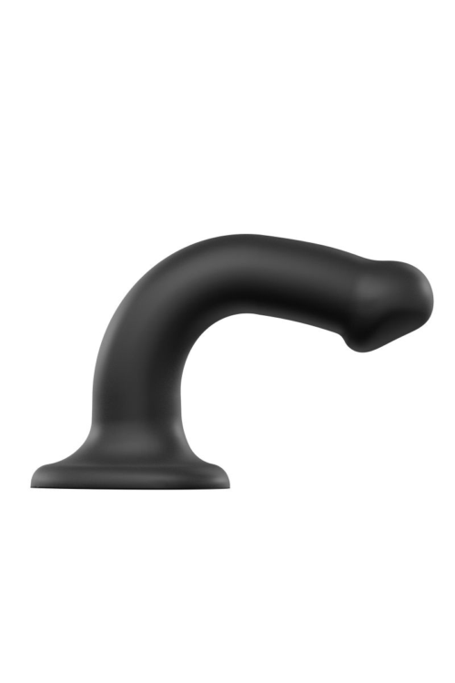 Черный фаллос на присоске Silicone Bendable Dildo M - 18 см. - 5