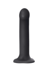 Черный фаллос на присоске Silicone Bendable Dildo L - 19 см. - 2