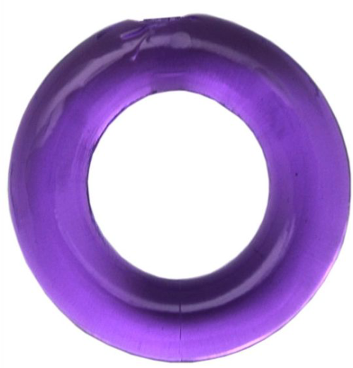 Фиолетовое гладкое эрекционное кольцо - 2