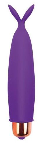Фиолетовый клиторальный вибростимулятор с усиками - 0