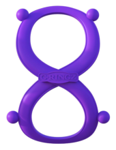 Фиолетовое эрекционное кольцо на пенис и мошонку Infinity Ring - 4