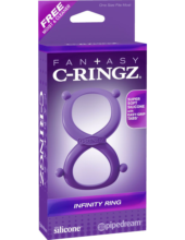 Фиолетовое эрекционное кольцо на пенис и мошонку Infinity Ring - 6