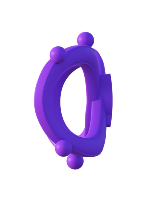 Фиолетовое эрекционное кольцо на пенис и мошонку Infinity Ring - 5