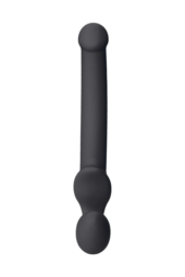 Черный безремневой страпон Silicone Bendable Strap-On S - 2