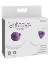 Фиолетовые виброприсоски-стимуляторы на соски Vibrating Nipple - 2