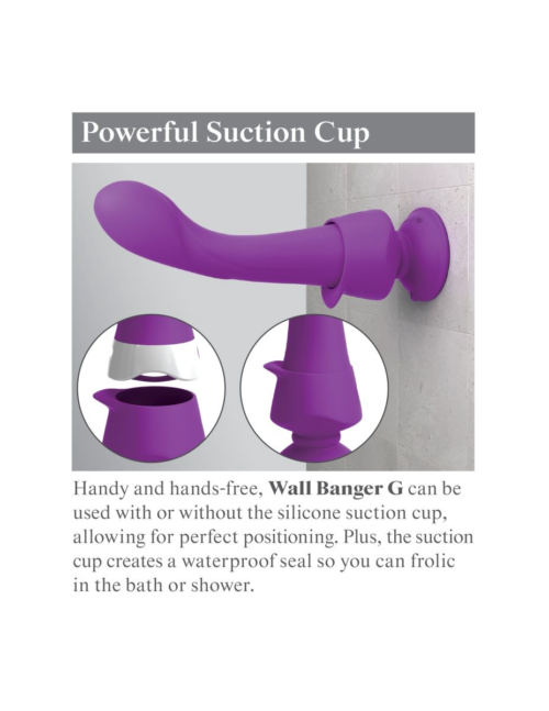 Фиолетовый вибромассажер Wall Banger G - 19,3 см. - 13