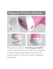 Розовый вибратор-кролик со съемной присоской Wall Banger Rabbit - 19,9 см. - 7