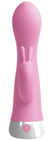 Розовый вибратор-кролик со съемной присоской Wall Banger Rabbit - 19,9 см. - 0