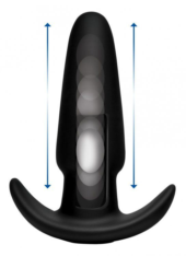 Черная анальная вибропробка Kinetic Thumping 7X Medium Anal Plug - 13,3 см. - 0