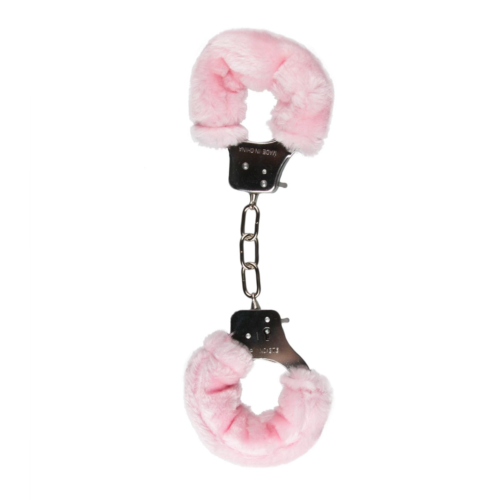 Наручники с розовым мехом Furry Handcuffs - 0