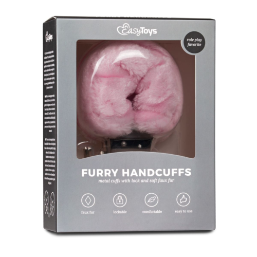 Наручники с розовым мехом Furry Handcuffs - 1
