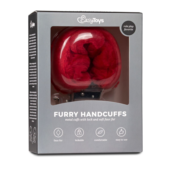 Наручники с красным мехом Furry Handcuffs - 1