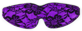 Фиолетовая маска на глаза с черным кружевом - 0