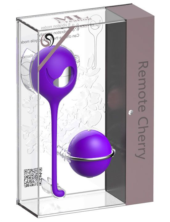 Фиолетовое виброяйцо с пультом управления Remote Cherry - 3