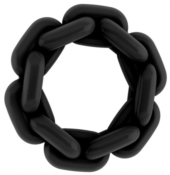 Чёрное эрекционное кольцо SONO №4 - 0