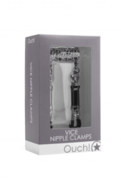 Серебристые зажимы для сосков Vice Nipple Clamps - 1