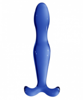 Синий стеклянный стимулятор Elegance - 18 см. - 0