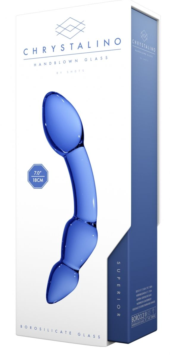 Синий стеклянный стимулятор Superior - 18 см. - 1
