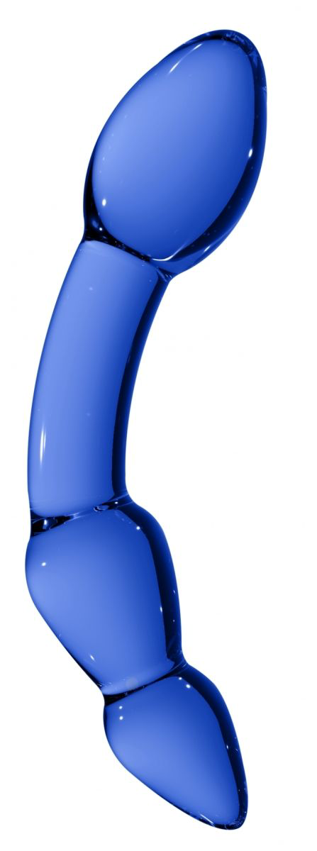 Синий стеклянный стимулятор Superior - 18 см. - 0