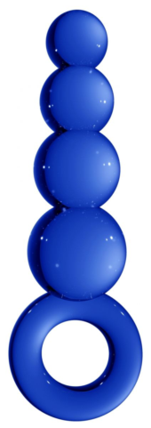 Синяя анальная пробка Chrystalino Tickler - 12 см. - 0