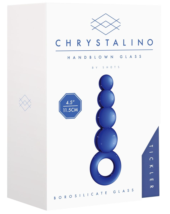 Синяя анальная пробка Chrystalino Tickler - 12 см. - 1