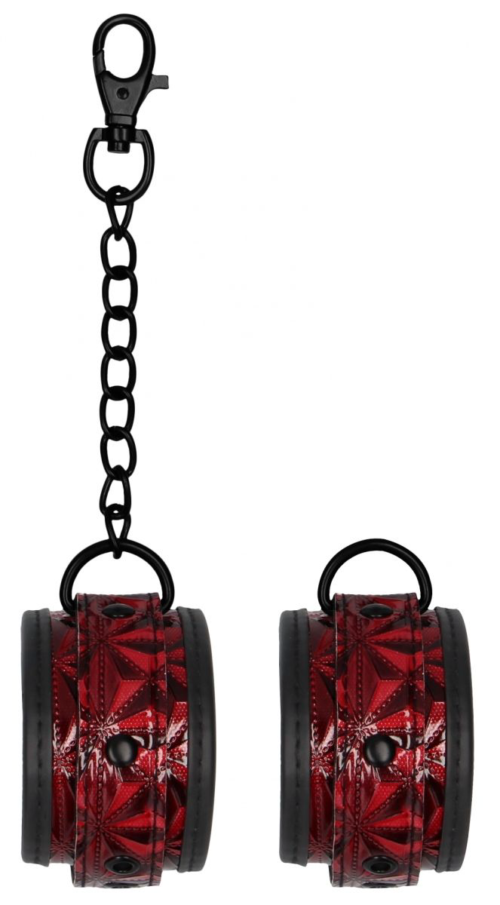 Красно-черные поножи Luxury Ankle Cuffs - 2