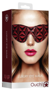 Красно-черная маска на глаза закрытого типа Luxury Eye Mask - 1