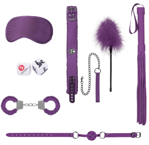 Фиолетовый игровой набор Introductory Bondage Kit №6 - 0