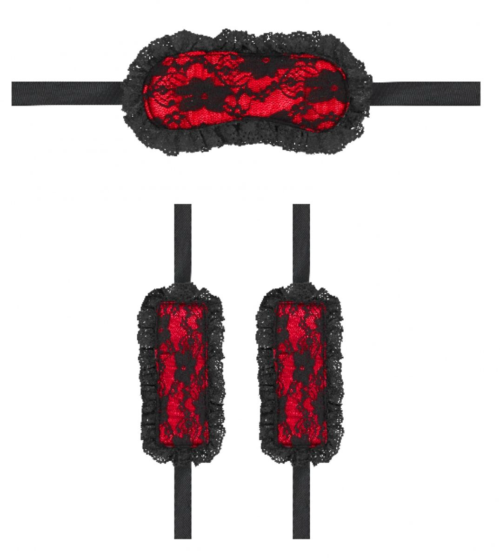 Красно-черный игровой набор Introductory Bondage Kit №7 - 0