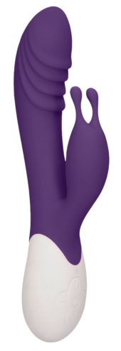 Фиолетовый вибратор-кролик G Ignite с функцией нагрева - 20,8 см. - 0