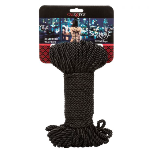 Черная веревка для шибари BDSM Rope - 30 м. - 1