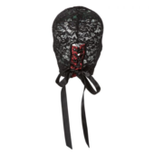 Кружевная маска-шлем на шнуровке сзади Corset Lace Hood - 1